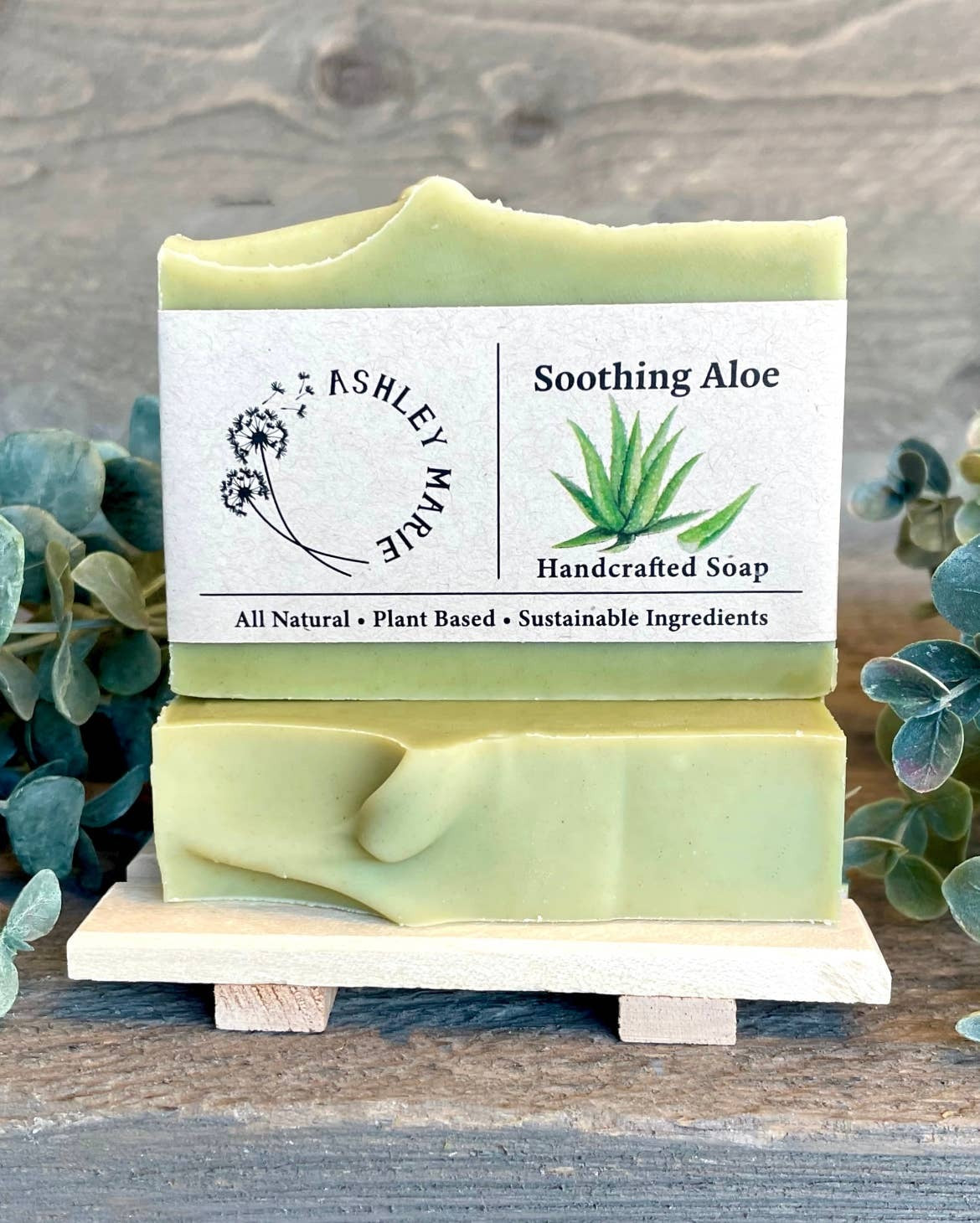 Made with aloe pulp squeezed right out of the leaf, aloe juice, a rosemary essential oil blend and our proprietary blend of lush oils and butters. This is one of the NEWEST bars in the shop and is a wondrous dream in the shower, offering ample benefits fo