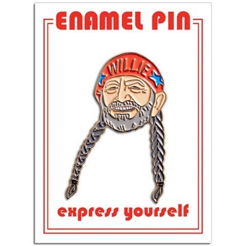 A living legend and country music outlaw, Willie Nelson is the dopest!

❤ Pin is approximately 1.5" high x 1" wide
❤ Packaging size is 2.5" x 3"
❤ Soft Enamel
❤ Enamel pins are collectible, fun, quirky & retro
❤ High Quality and great packaging to give as