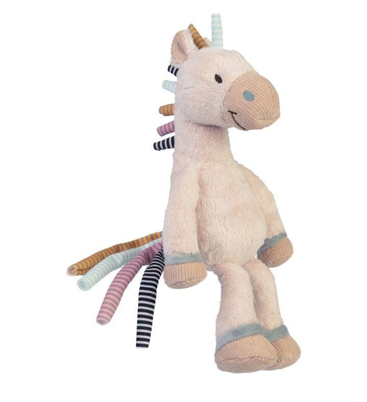 This cheerful horse naturally belongs in the collection of Happy Horse. Horse Bright has a cheerfully striped mane and tail is a real eye-catcher and the showpiece of the season. Horse bright is great to cuddle!

11"