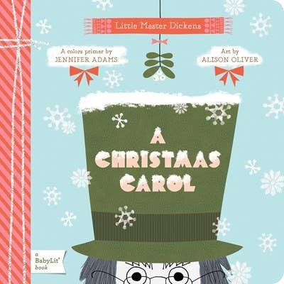 Take a walk with the Ghosts of Christmas Past, Present, and Yet to Come in Little Master Dickens' A Christmas Carol: A BabyLit® Colors Primer. See old Jacob Marley shaking silver chains, gold stars shining around the Ghost of Christmas Past, and a red sca