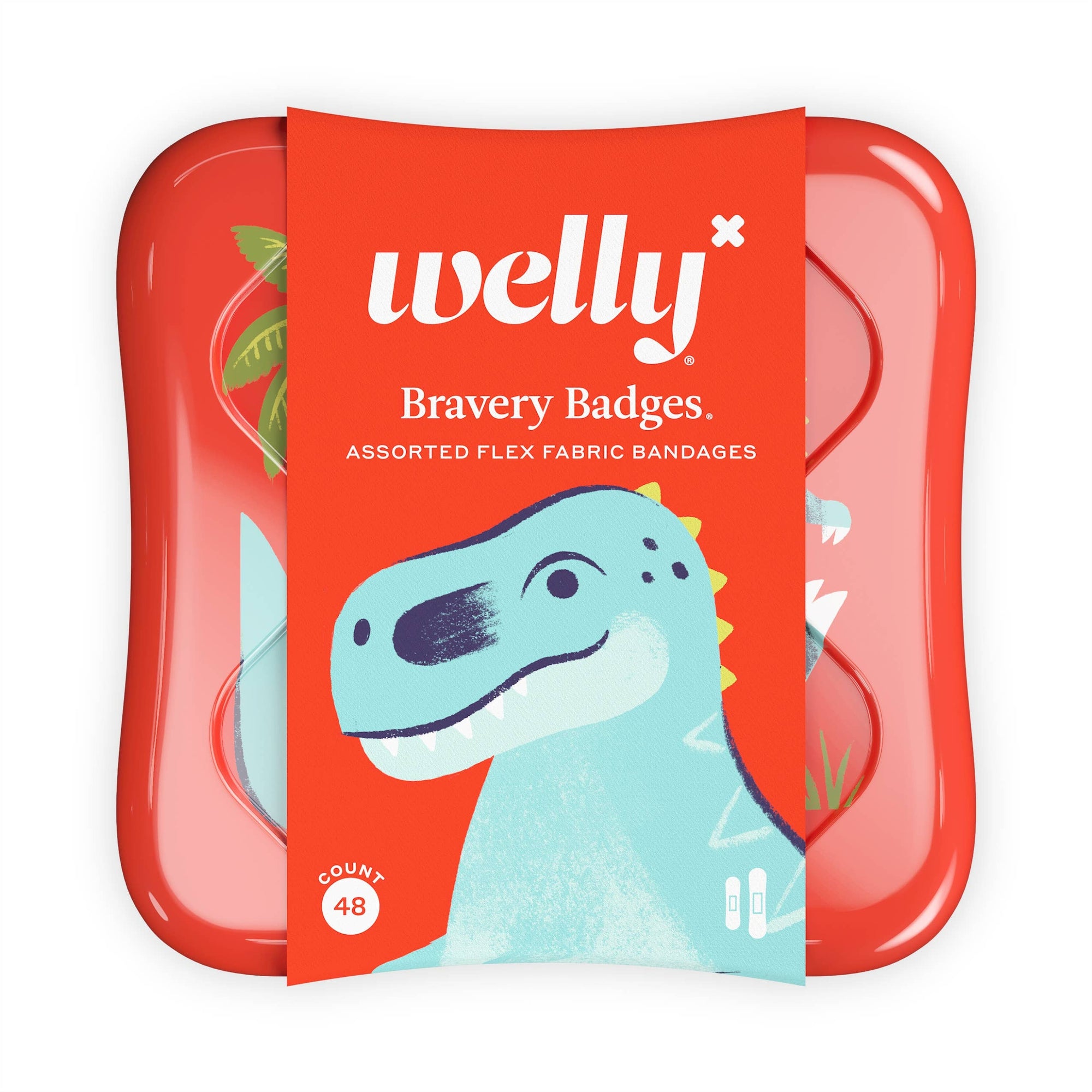 Stomp, stomp, roar! Prehistoric pals. These bravery superstars are like bandage badges of honor with three prehistoric patterns that help adventurers wear bumps and cuts with pride. Just the thing to get you up and running again. 

48 count flex fabric ba
