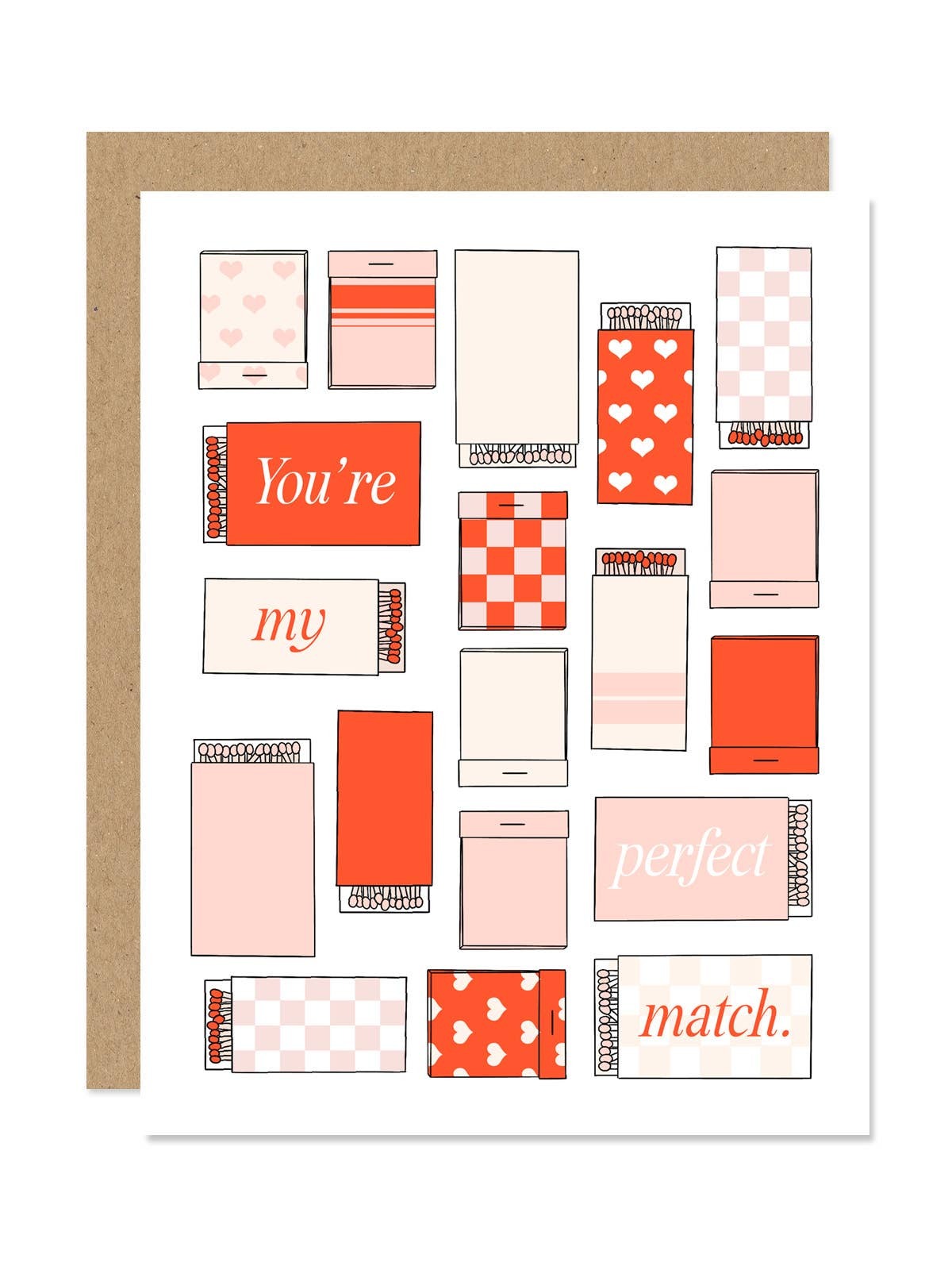 Maddon and Co - You're My Perfect Match Card
A2 card with Kraft envelope "You're my perfect match"