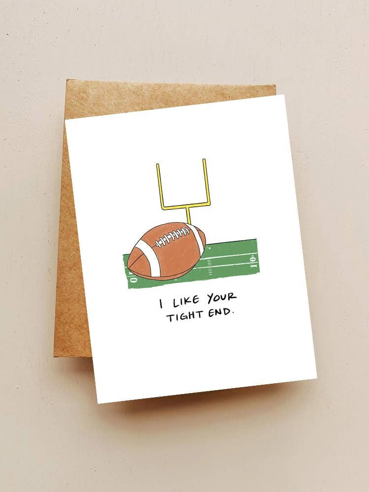Maddon and Co - Tight End Football Card
A2 card with Kraft envelope "I like your tight end"