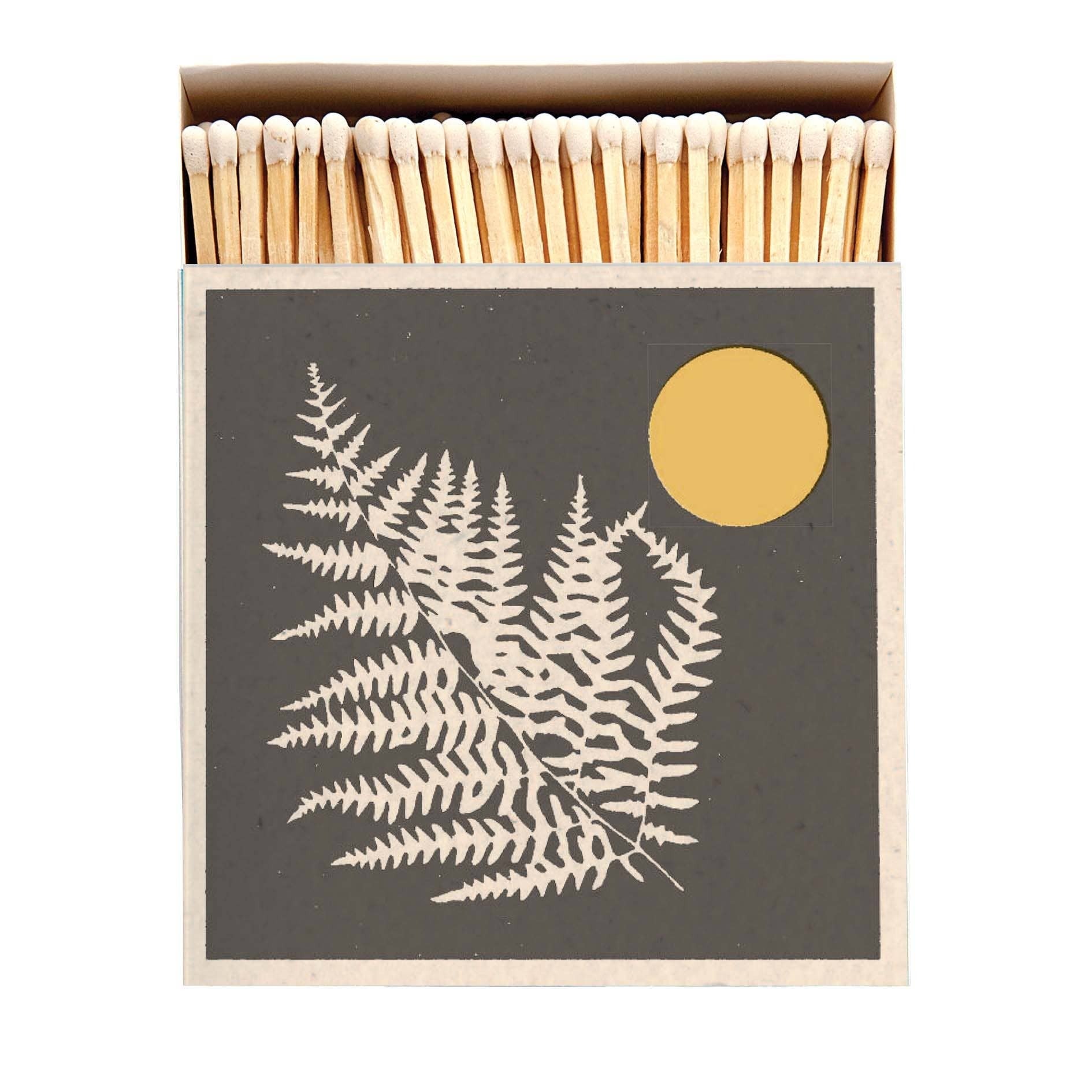 The Fern design by Real Fun, Wow! is a best-seller round the clock. A master of the minimal, our good friend Daren Thomas Magee highlights the magic of nature with this gorgeous fern leaf and sun design. Printed on a vintage windmill press with gold detai