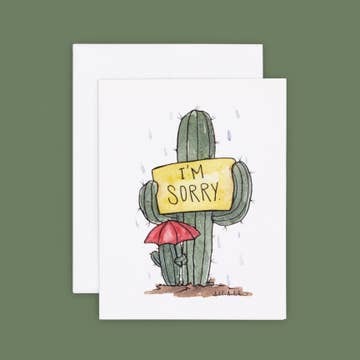 Cacti Oasis- Saguaro Greeting Card- I'm Sorry