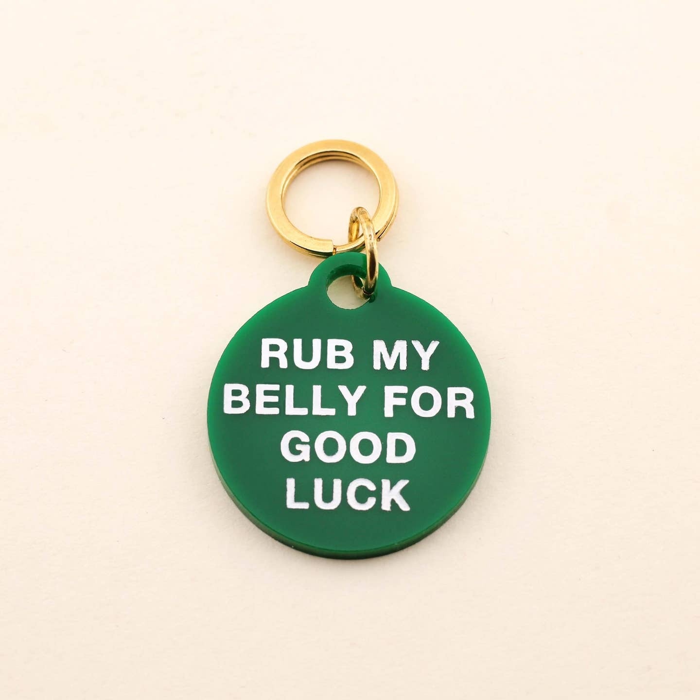 Freshwater Curated Goods- Rub My Belly Pet Tag