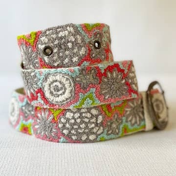 Jenny Krauss- Flower Power Embroidered Wool Belt