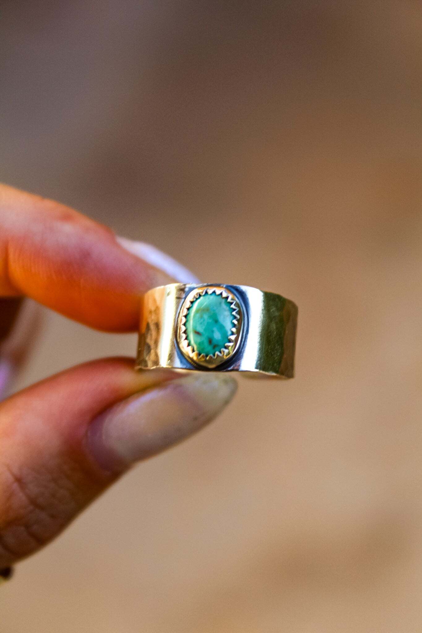 Dazed and Topazed- Turquoise Saddle Rings