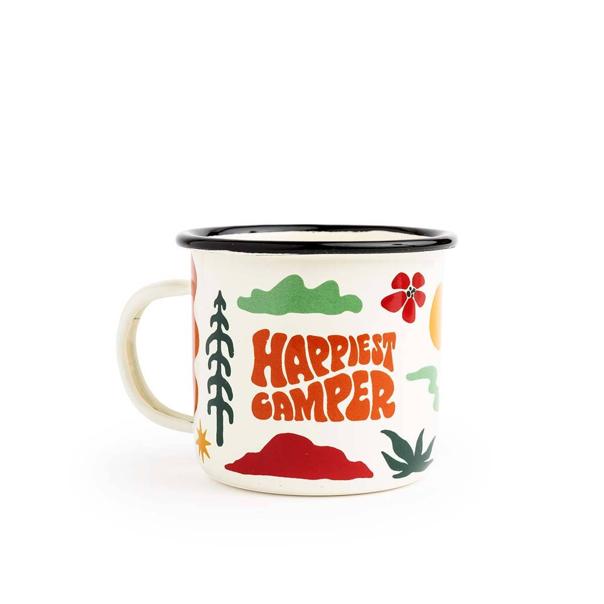 If you weren't already the Happiest Camper, you will be when you take a sip from this beautiful, 12oz enamel mug.

Every Trek Light Gear Enamelware mug is made by hand - and is 100% Dishwasher, Stovetop, and Campfire friendly.

Whether hot or cold, home o