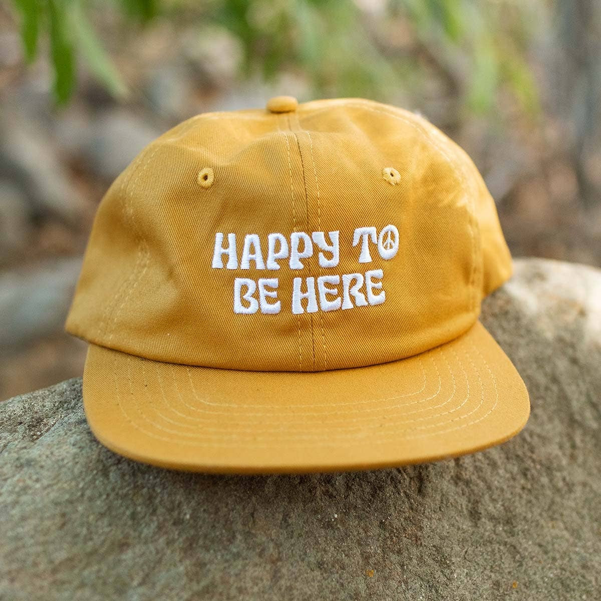 Mama, mama, take a look
Sittin' by a babblin’ brook
Waitin' for my chops to cook
I'm campin’

- Norman Greenbaum

Instructions

* Put it on your head
* Grab a fishing pole, a hammock, and an ice-cold drink
* Head West

Specs

* Style: 5-Panel Snapback
* B