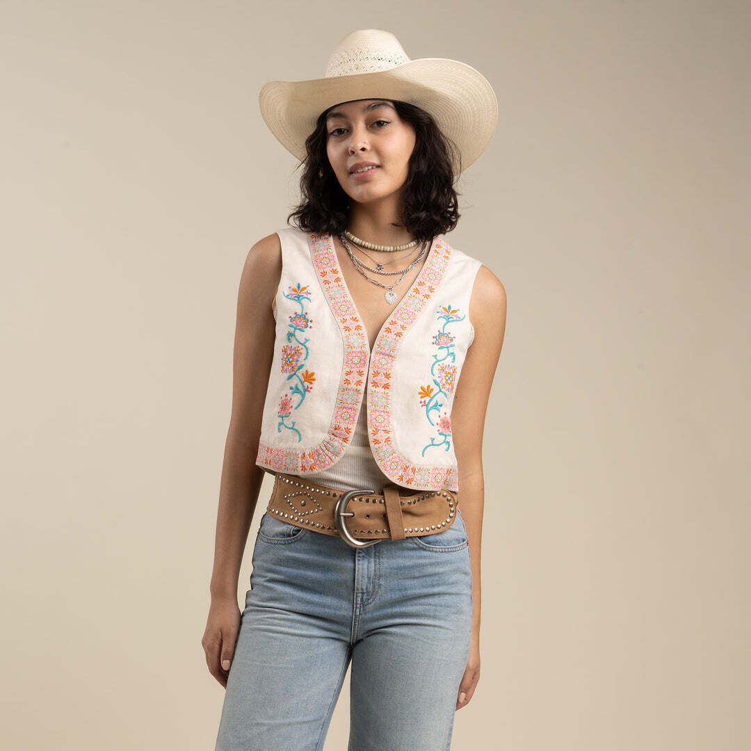 Sendero- Frontier Vest Vintage White