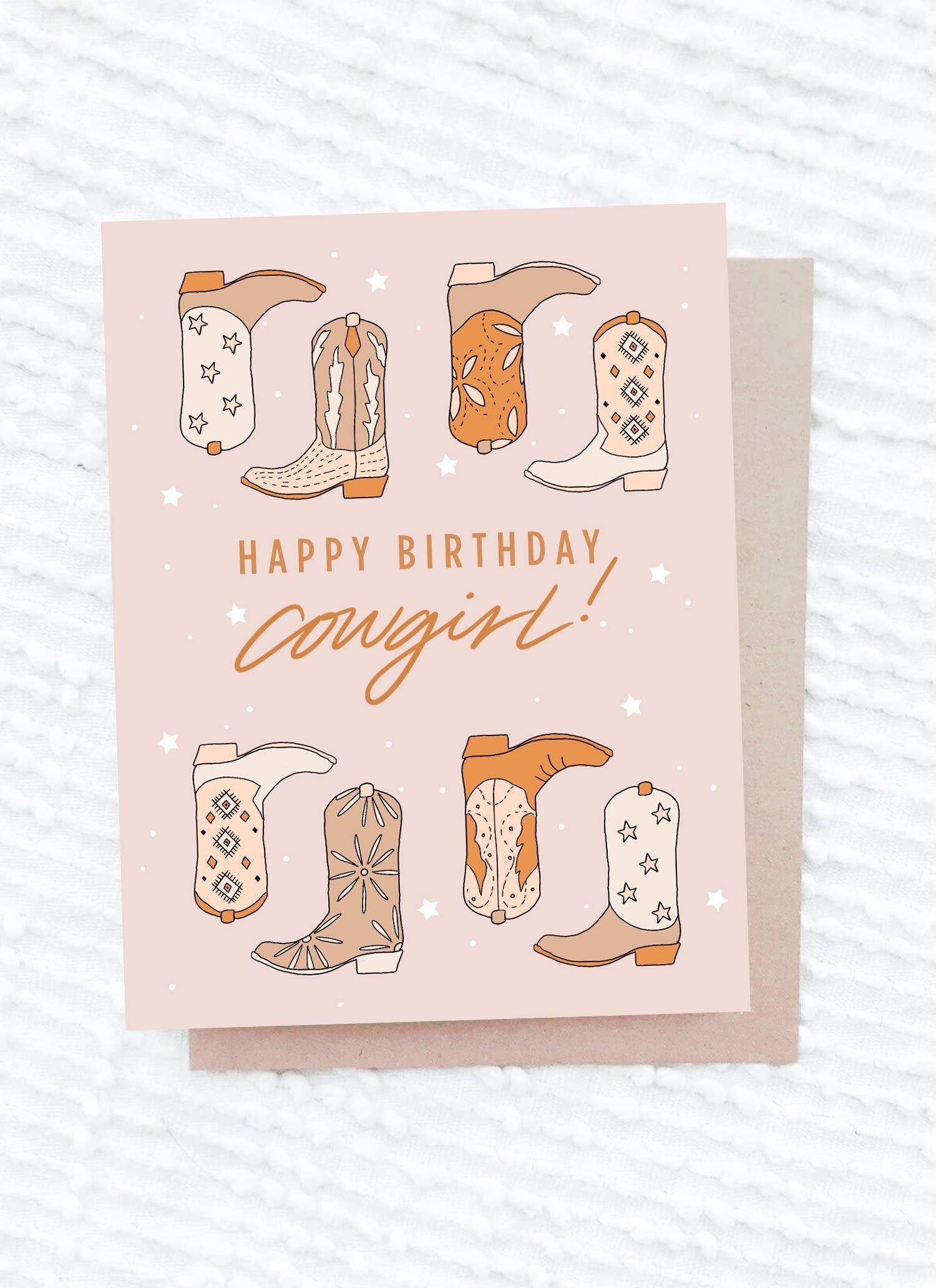 A2 card with Kraft envelope