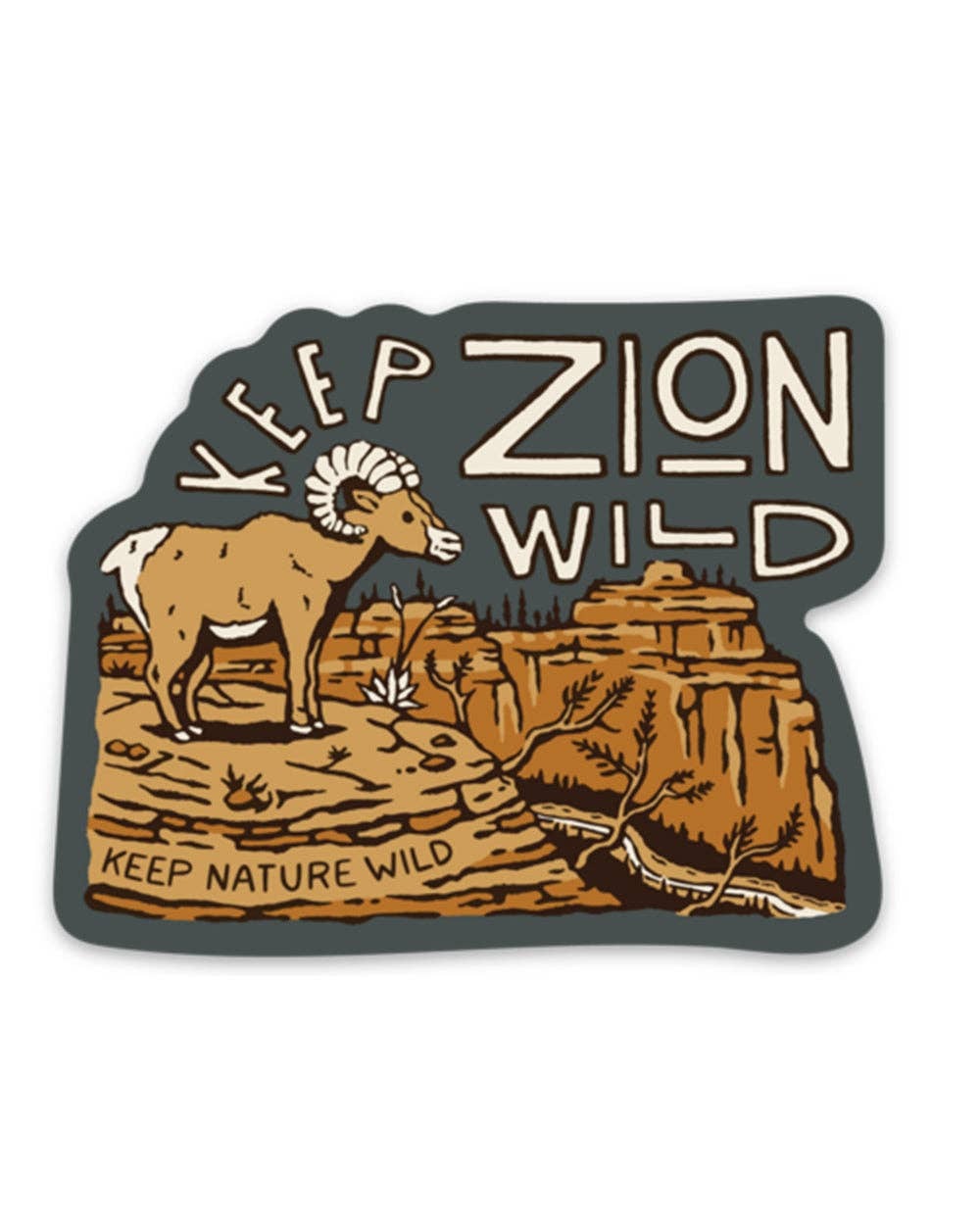 Zion National Park is home to stunning rock formations, wildlife, and one of the most rewarding hiking trails in the USA. This sanctuary is worth protecting, and it’s on all of us to Keep Zion Wild.

* Dishwasher safe
* Transparent vinyl with a matte fini