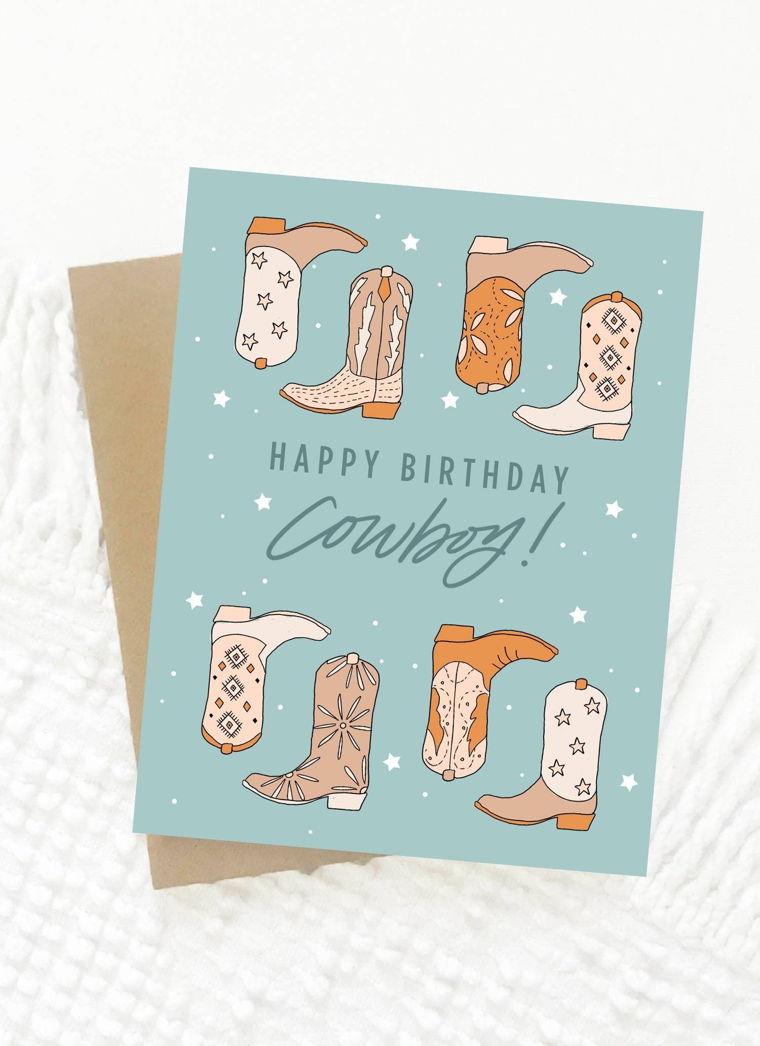 A2 card with Kraft envelope