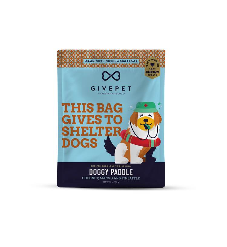 6oz Bag of Soft and Chewy Training Treats - Grain-free, made with nutrient-rich whole foods & superfoods. Coconut, Mango and Pineapple Flavor.