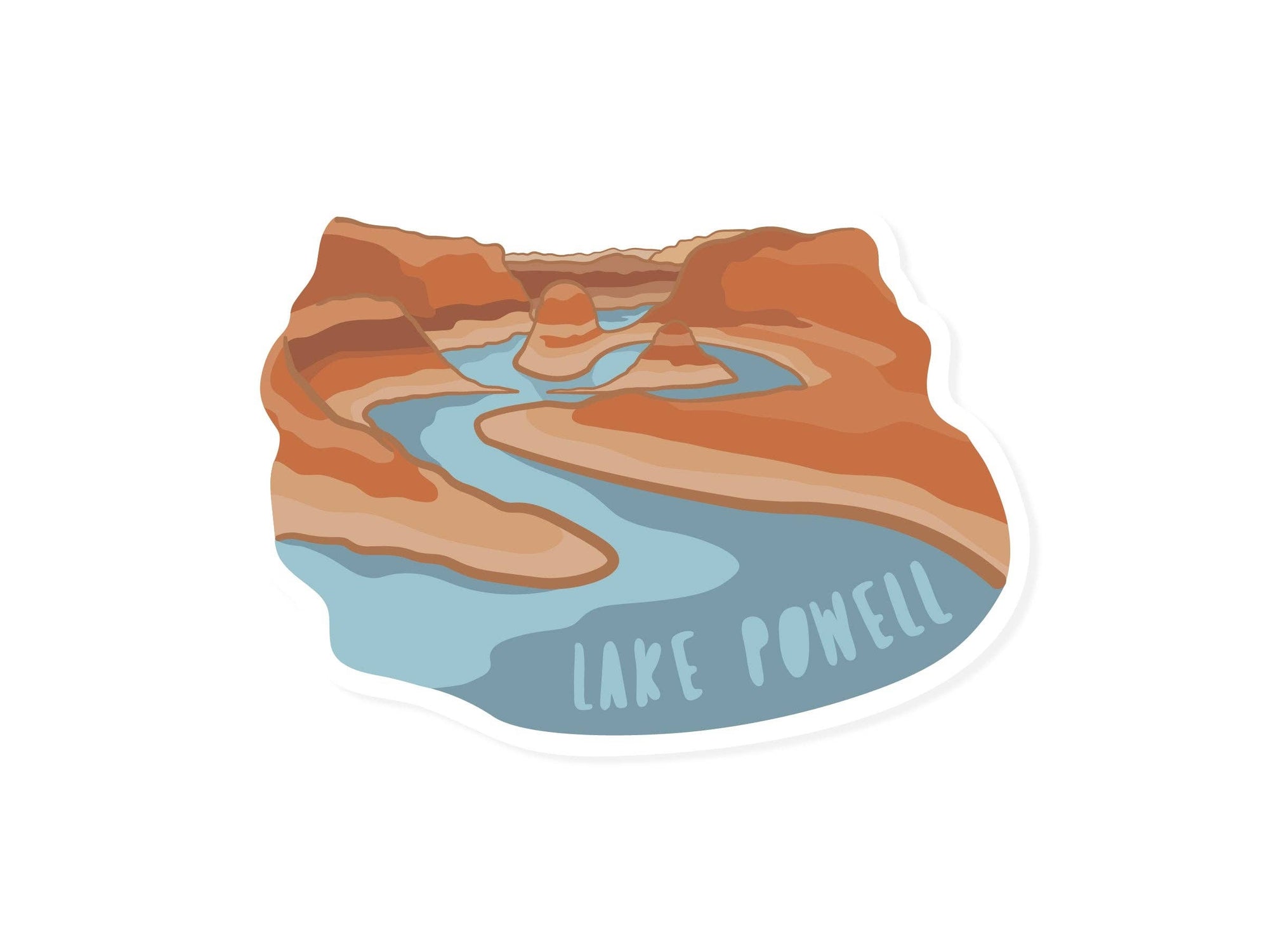 Lake Powell Travel Sticker Reflection Canyon Utah. A sticker for those who love to travel and explore.

* Size - 3" x 2.13"
* Colors - Review design image for accurate colors.
* Material - Extra thick 6 mil vinyl sturdy paper backing strong adhesive
* Hig