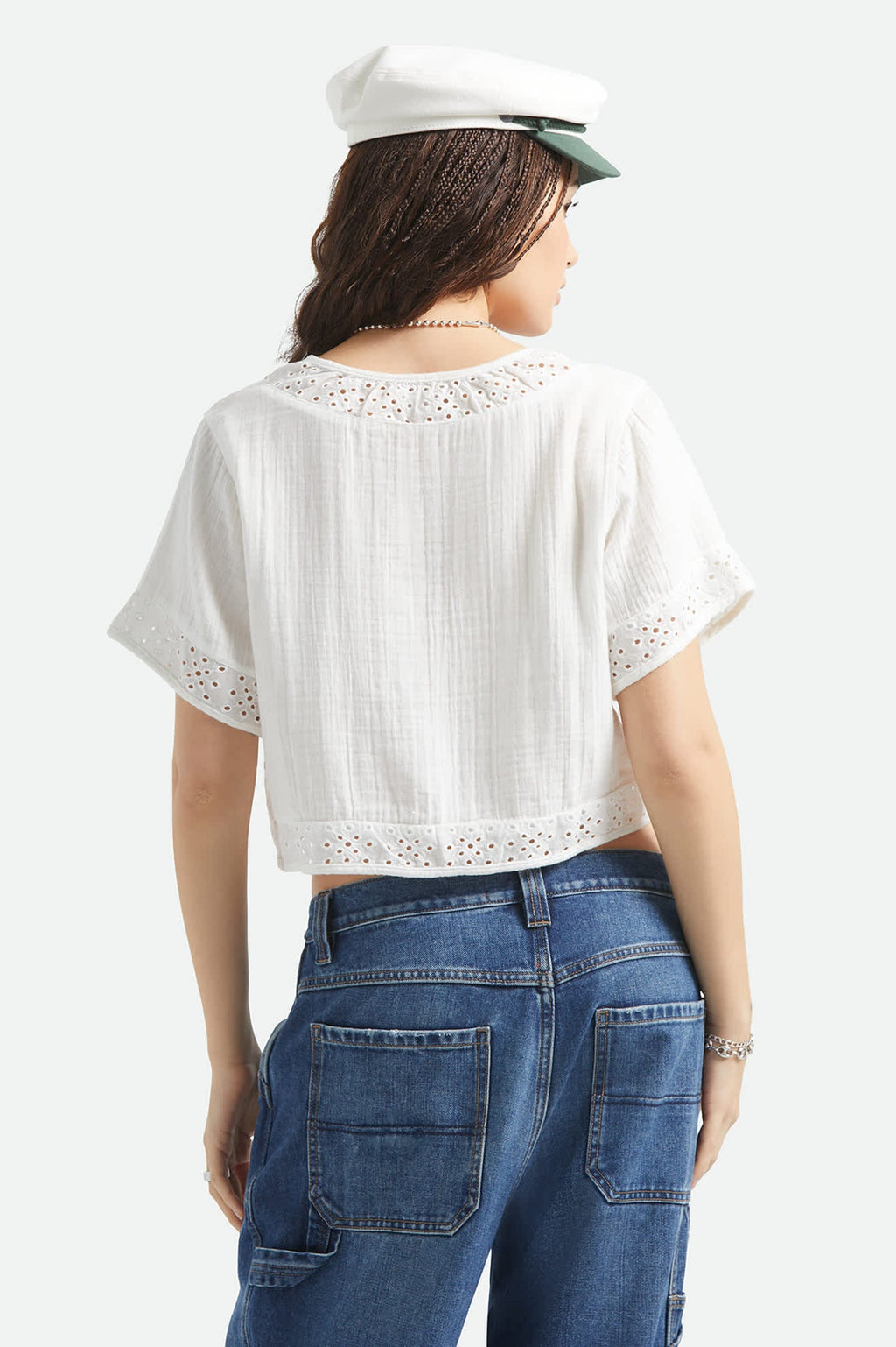 Brixton- Seaside Eyelet Top