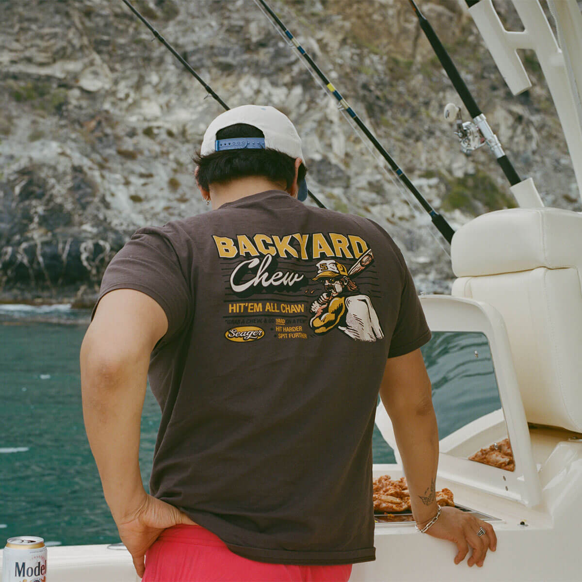 Seager- Backyard Chew Tee in Brown