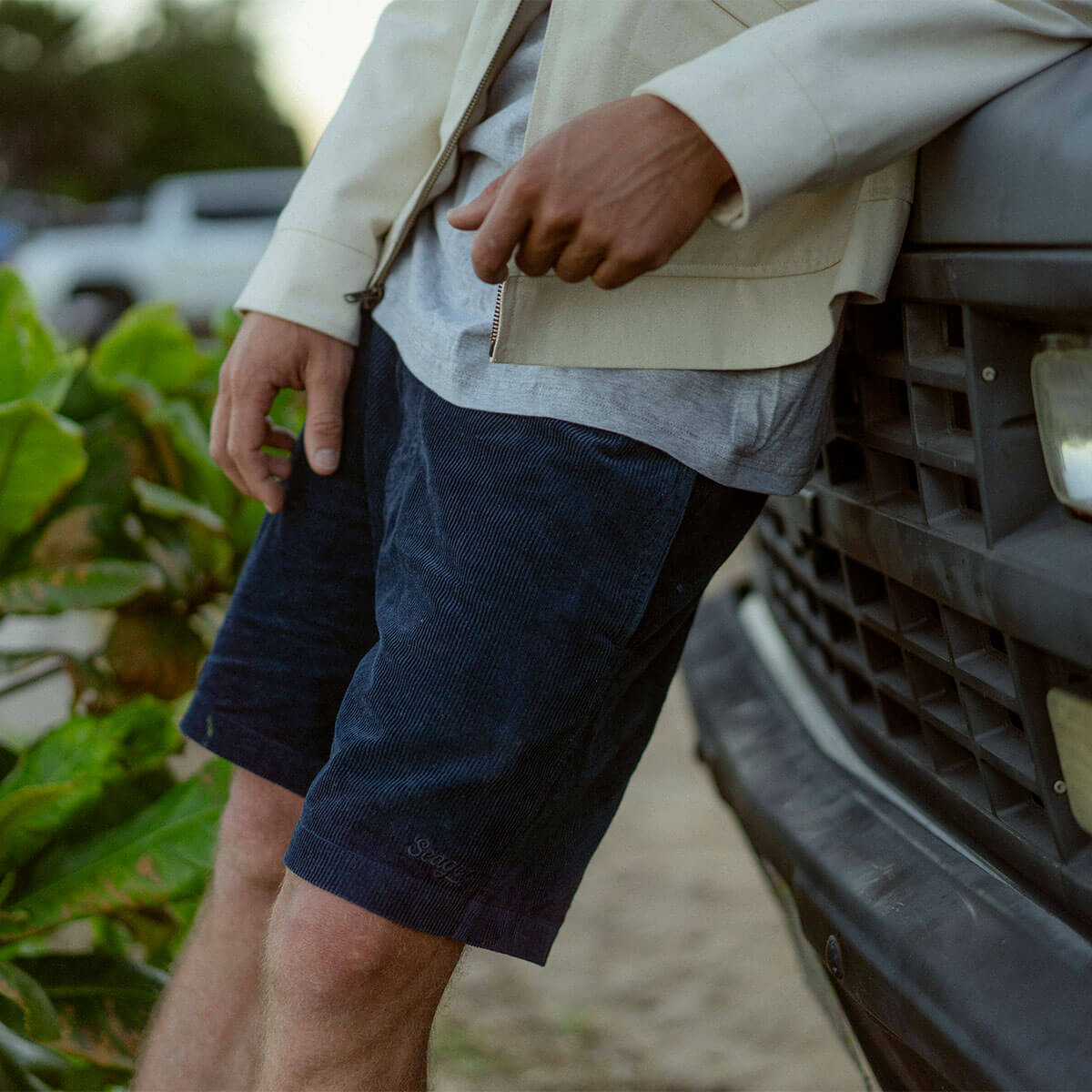 Seager- Yuma Cord Shorts Navy