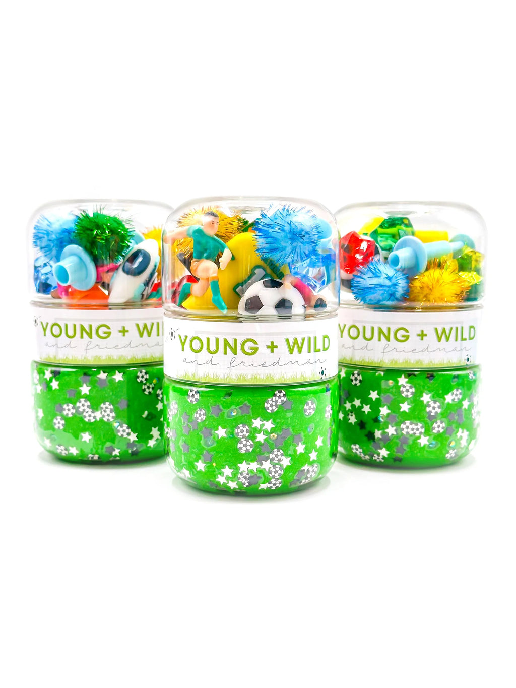 Young + Wild and Friedman- Soccer Grab & Go Dough Jar