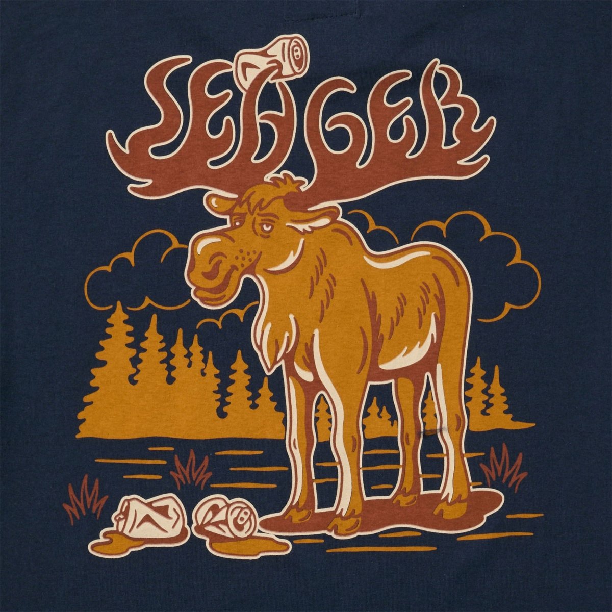Seager- Tipsy Moose Tee Navy