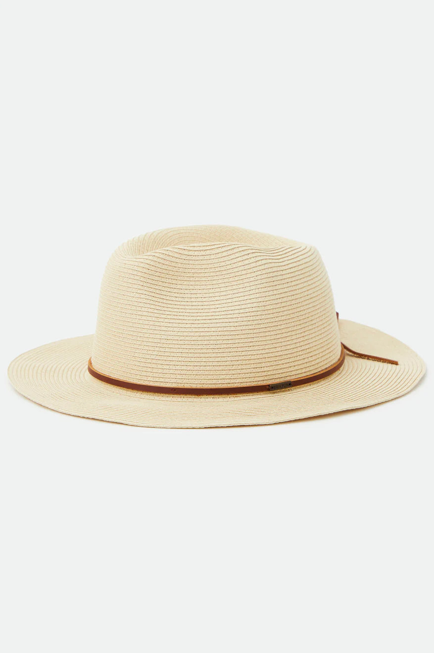 Brixton- Wesley Straw Packable Fedora
