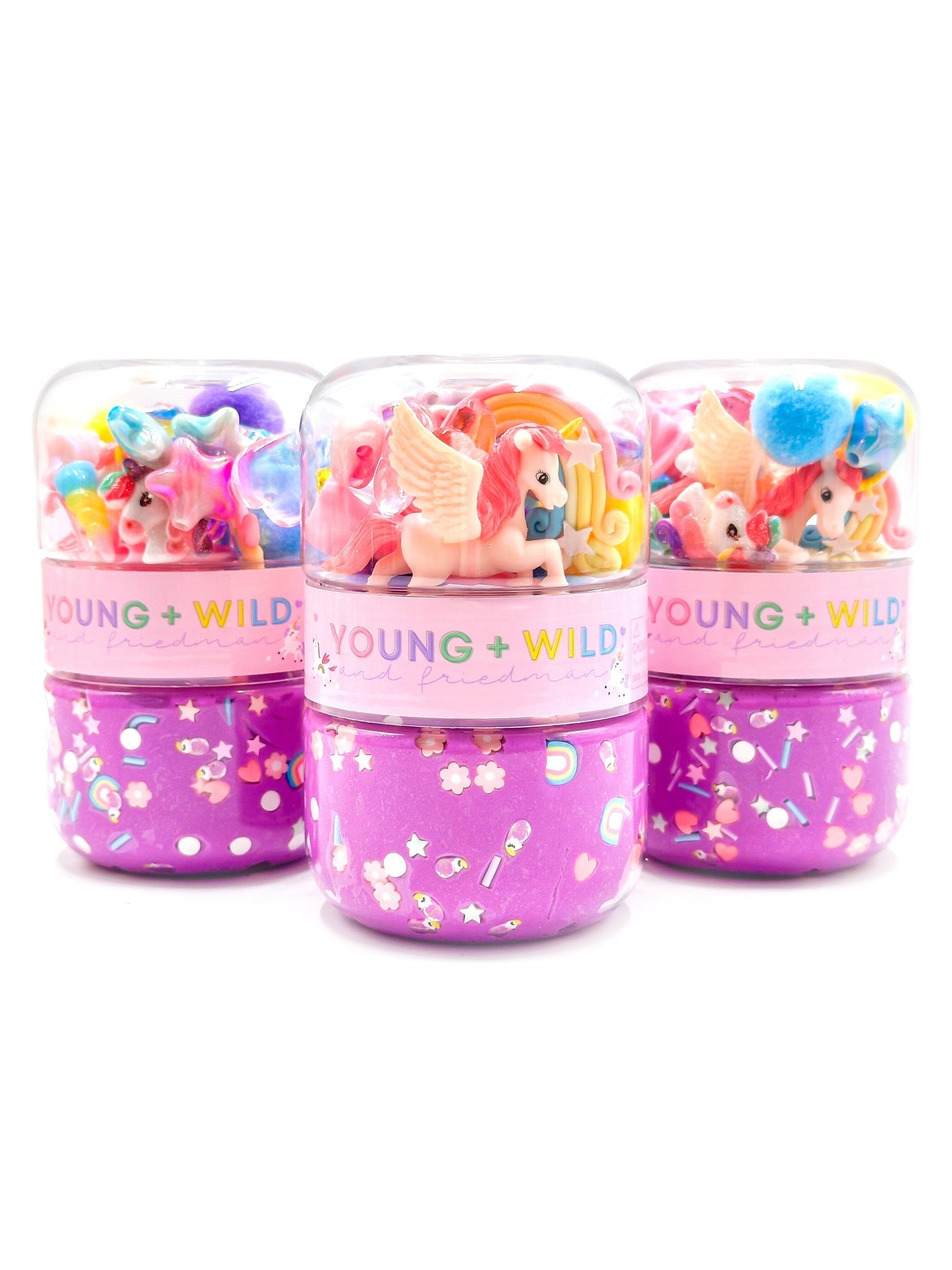 Young + Wild and Friedman- Grab & Go Dough Jar - Unicorn Valentine