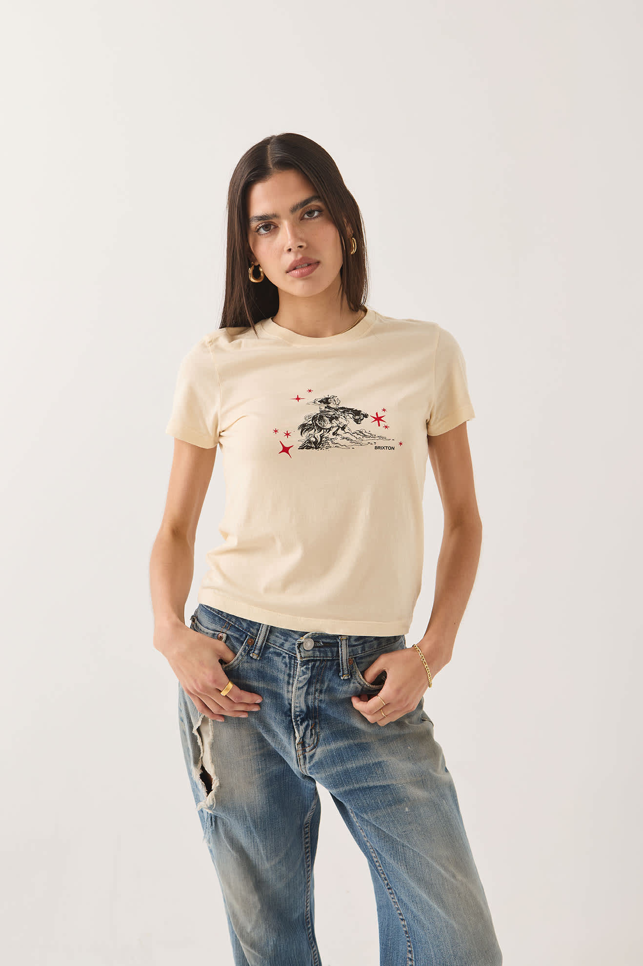Brixton- Mid Century Ranch Slim Crew T-Shirt