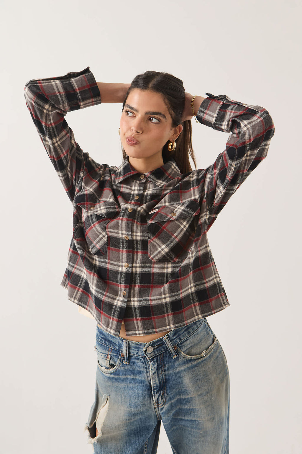 Brixton- Women's Bowery Crop Overshirt