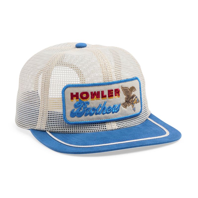 Howler Bros-  Feedstore : Osprey Prey : Stone / Blue Unstructured Snapback Hat