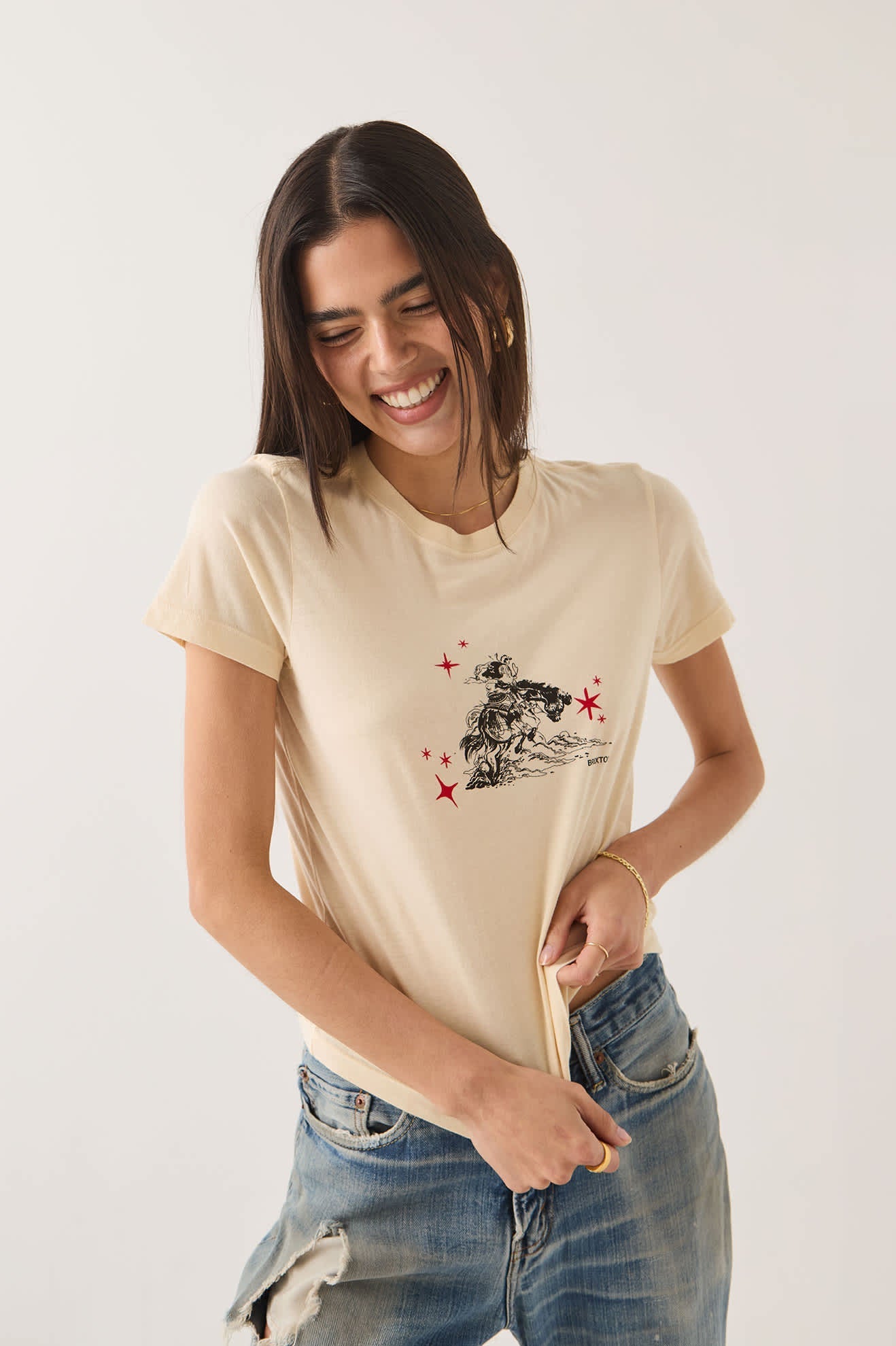 Brixton- Mid Century Ranch Slim Crew T-Shirt